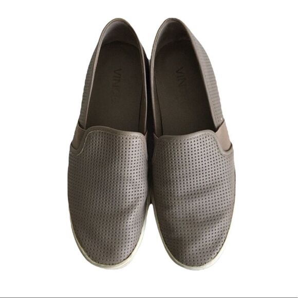 VINCE Blair 5 Leather Slip-On Casual Sneaker Woodsmoke Tan 6.5/7 - Picture 2 of 10